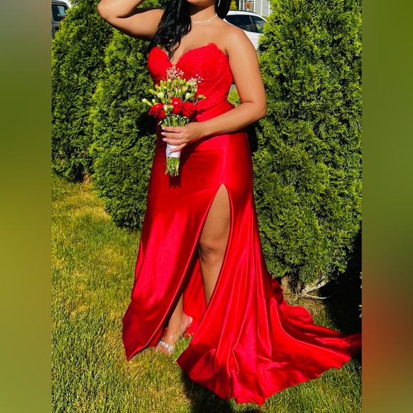 SHERRI HILL PROM DRESS (WORN ONCE)